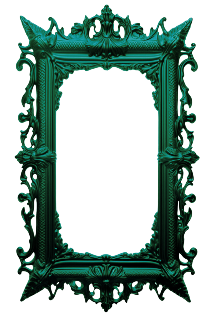 Green Emerald Metal Victorian Digital Frame Page Border