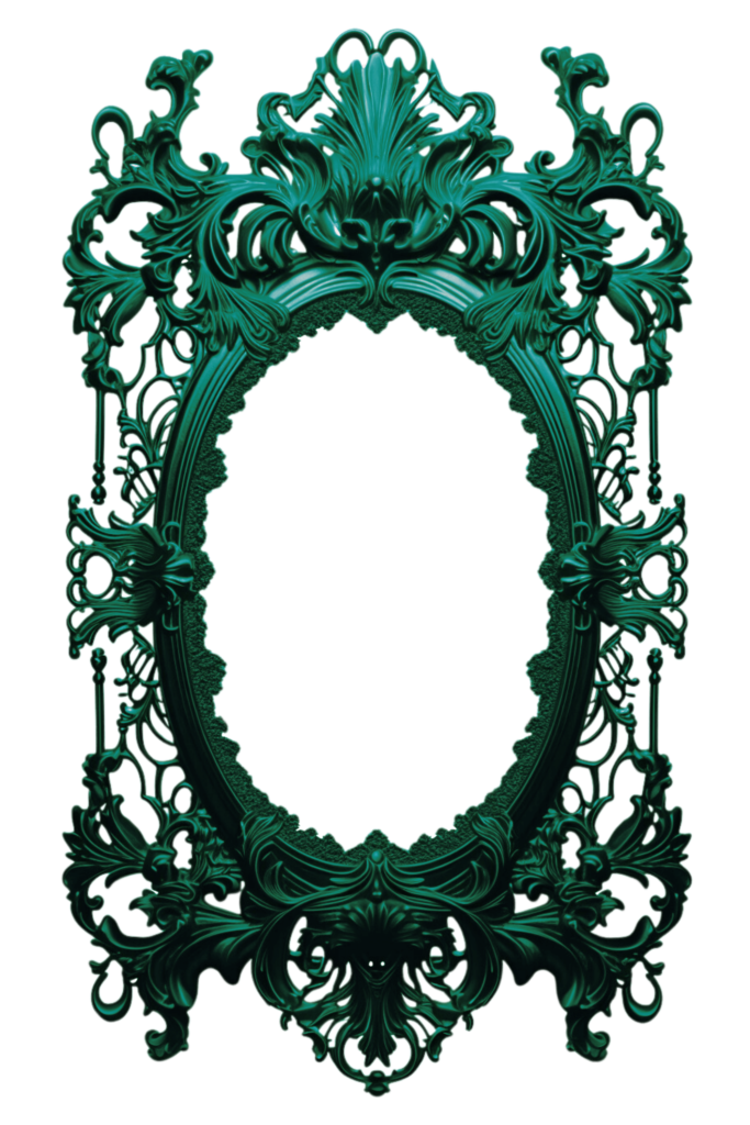 Green Emerald Metal Victorian Digital Frame Page Border