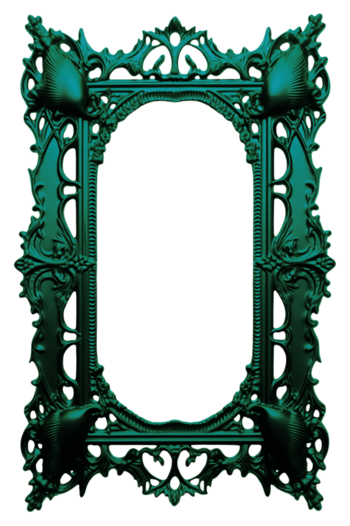 Green Emerald Metal Victorian Digital Frame Page Border