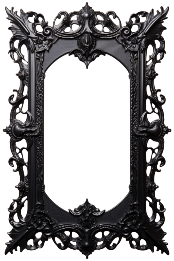 Black Metal Victorian Digital Frame Page Border