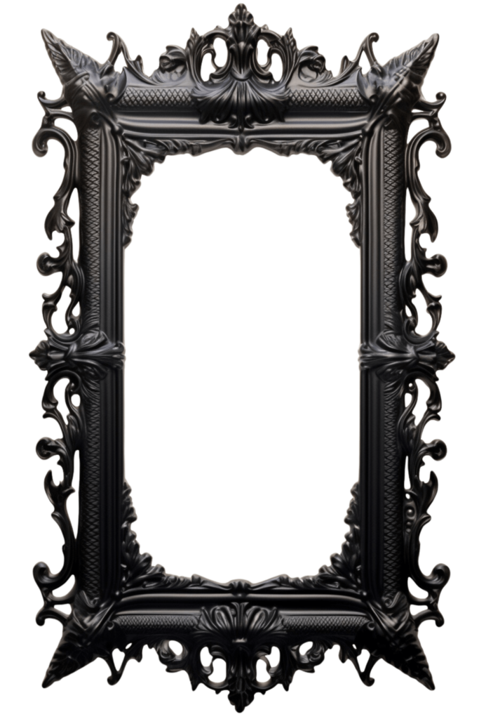 Black Metal Victorian Digital Frame Page Border