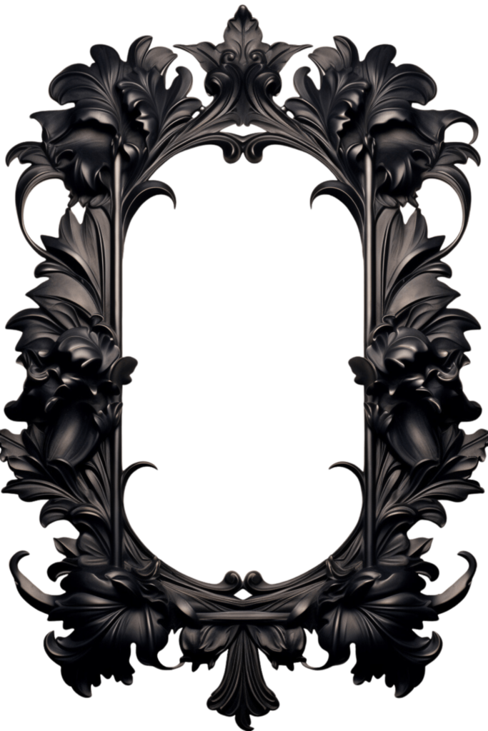 Black Metal Victorian Digital Frame Page Border